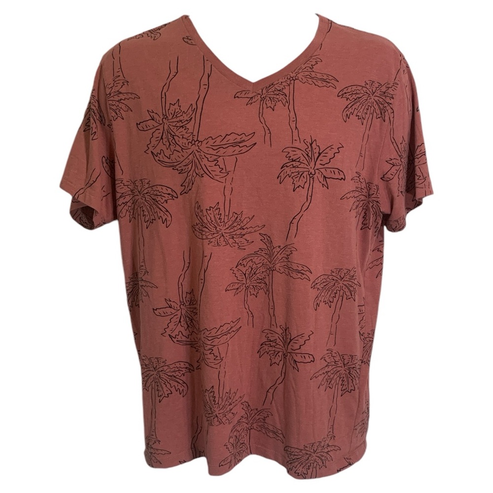 Old Navy Men Short Sleeve Perfect Fit T Shirt Palm Beach Pink Large Pre Owned